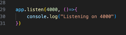screenshot of Node app